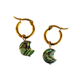 Cresent Abalone shell Hoops