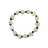 Heart Shell and Turquoise Bracelet