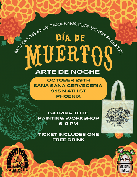 Catrina Tote Painting 10/29