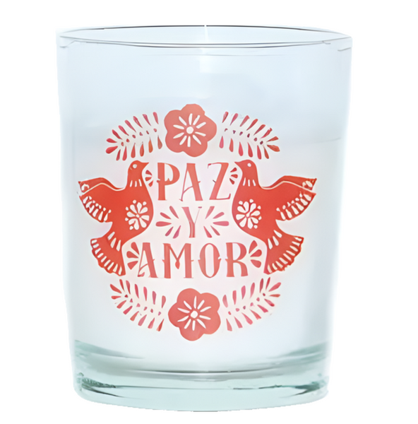 Paz Y Amor Mini Candle