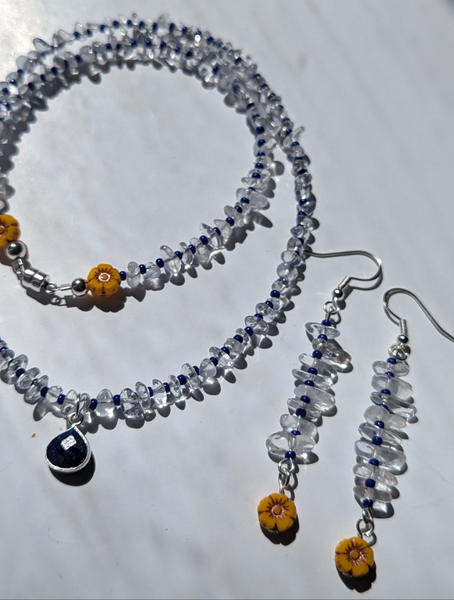 Lapis Lazuli & Clear Quartz Necklace