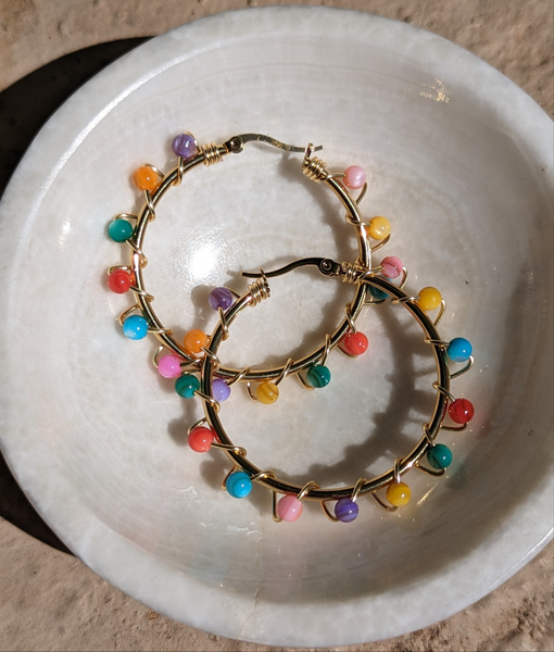 Fiesta Wrapped hoops