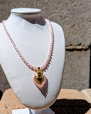 Sacred Heart Necklace in Pink