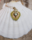 Peridot Sacred Heart Necklace