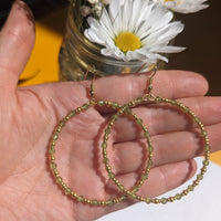 Peridot Gold Hoops