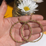 Peridot Gold Hoops