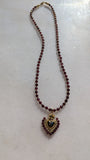 Garnet Sacred Heart Necklace