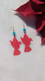 Red Hummingbird Earrings