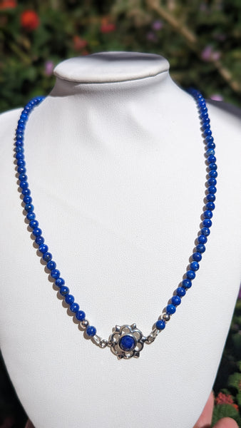 Lapis Lazuli Flower Burst Necklace