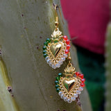 Viva Mexico Sacred Heart Earrings