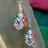 Viva Mexico Sacred Heart Earrings