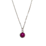 Sterling Silver Star Ruby Necklace