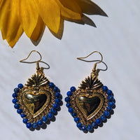 Lapis Lazuli Corazón Sagrado Earrings
