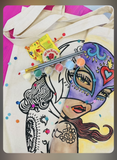 Luchadora Tote Painting 8/20