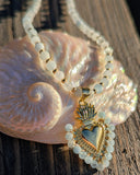 Aquamarine Sacred Heart Necklace