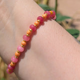 Ruby Jade & Orange Bracelet