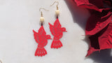 Red Hummingbird Earrings