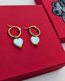 Mini Mother of Pearl Hoops
