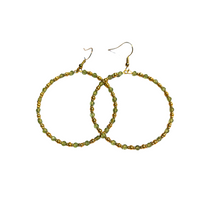 Peridot Gold Hoops