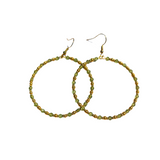 Peridot Gold Hoops