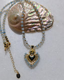 Aquamarine Sacred Heart Necklace