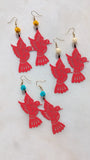 Red Hummingbird Earrings