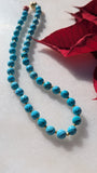 Teal Howlite & Gold Necklace