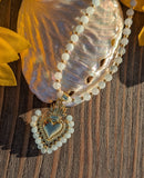Aquamarine Sacred Heart Necklace