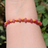 Ruby Jade & Orange Bracelet