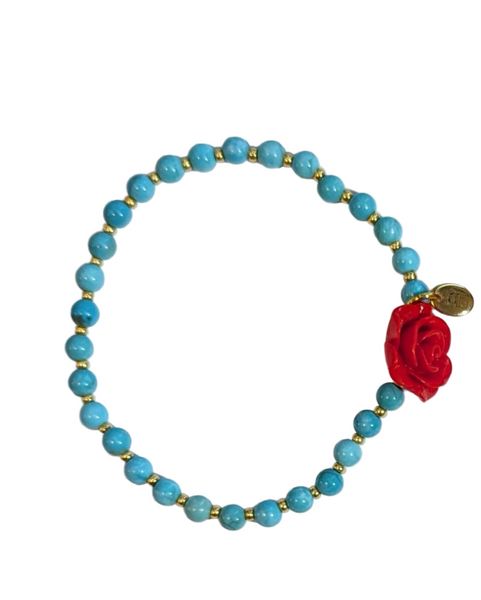 Teal Rose Bracelet